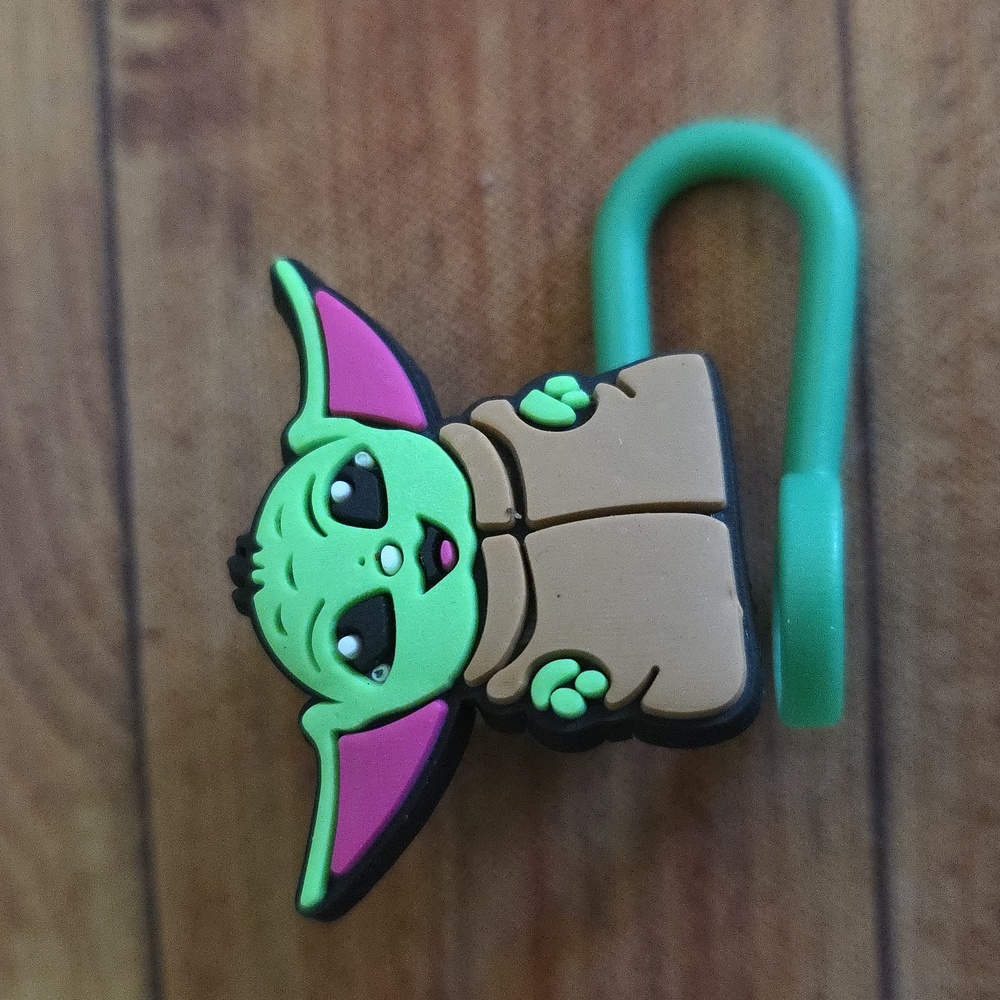 Grogu Baby Yoda Straw Topper Silicone 10mm / 0.4 in Cap Accessory